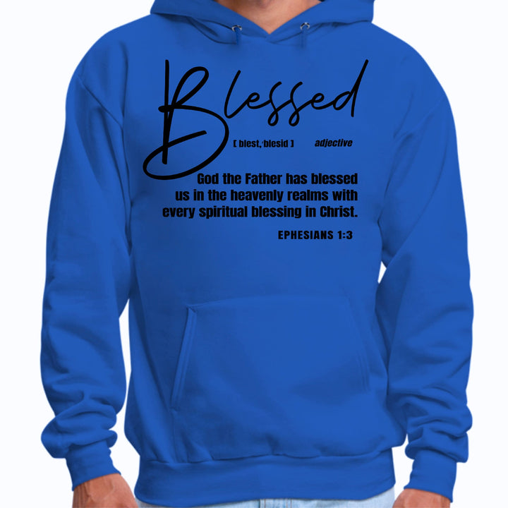 Mens Graphic Hoodie Blessed in Christ - Unisex | Hoodies