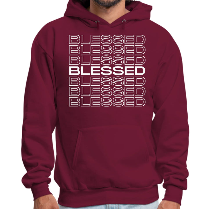 Mens Graphic Hoodie Blessed Stacked Print - Unisex | Hoodies