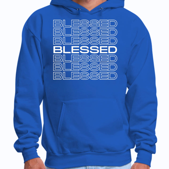 Mens Graphic Hoodie Blessed Stacked Print - Unisex | Hoodies