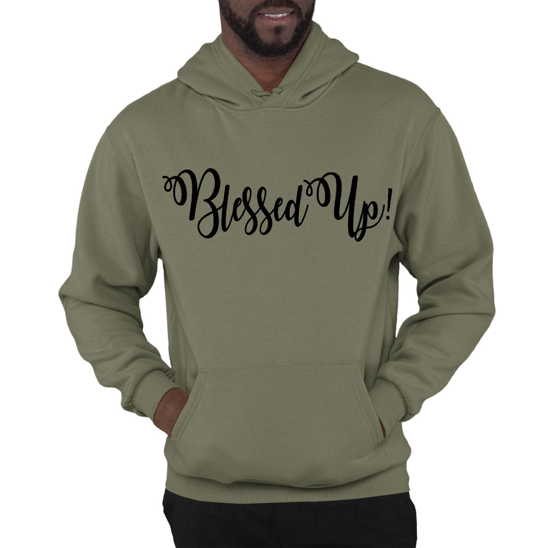 Mens Graphic Hoodie Blessed Up Quote Black Illustration - Unisex | Hoodies