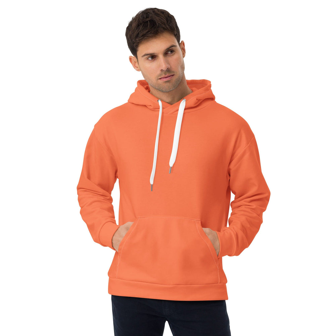 Mens Graphic Hoodie Coral Orange Red