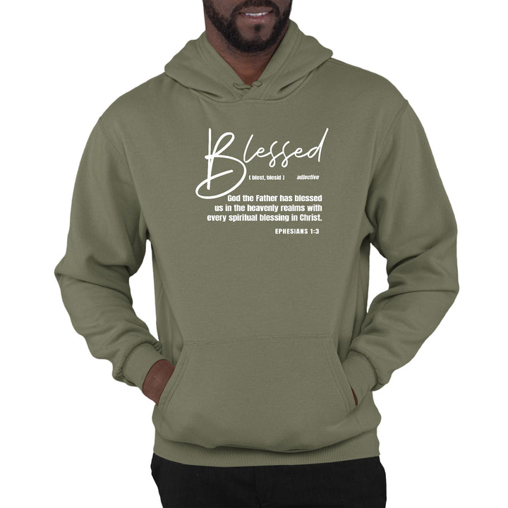 Mens Graphic Hoodie Ephesians - Blessed With Every Spiritual Blessing - Unisex