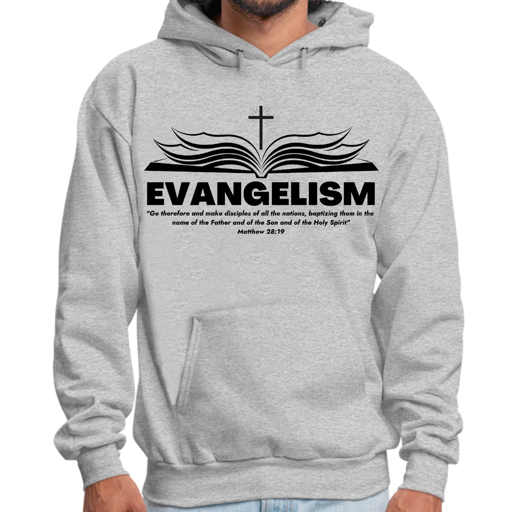 Mens Graphic Hoodie Evangelism - Go Therefore and Make Disciples - Unisex