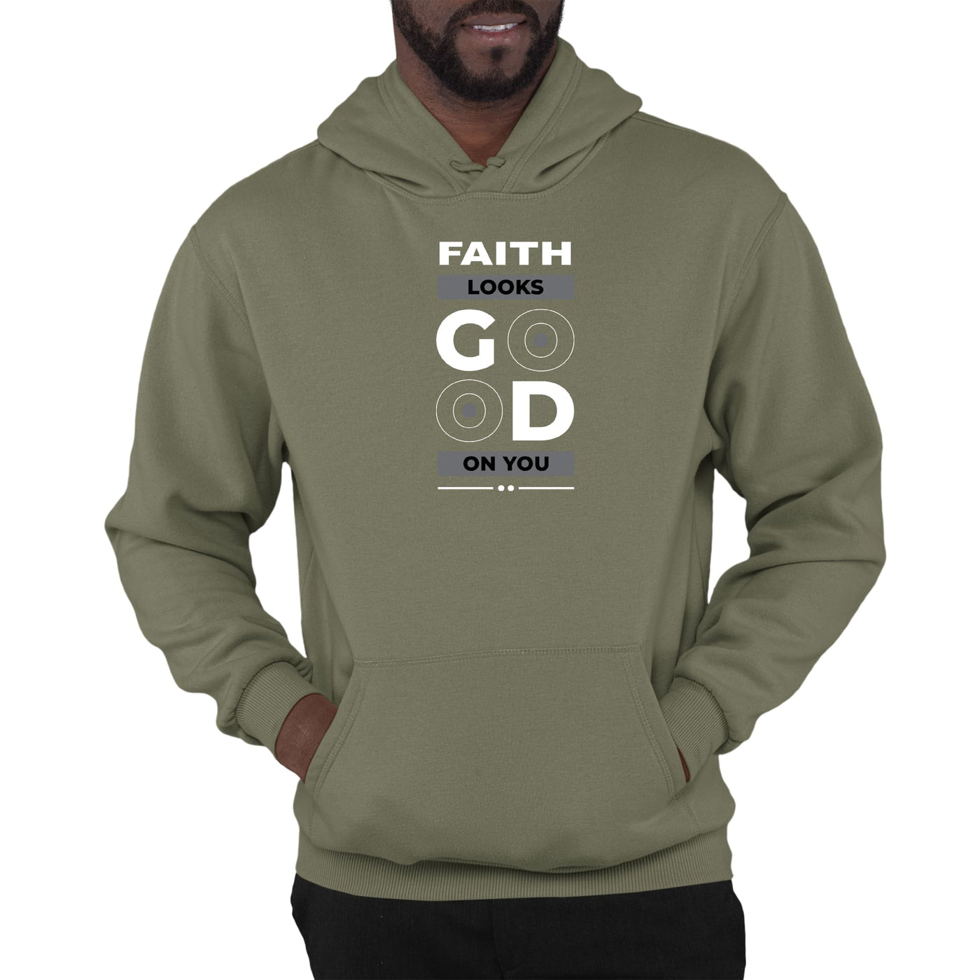 Mens Graphic Hoodie Faith Looks Good - Unisex | Hoodies