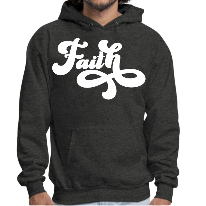 Mens Graphic Hoodie Faith Script Illustration - Unisex | Hoodies