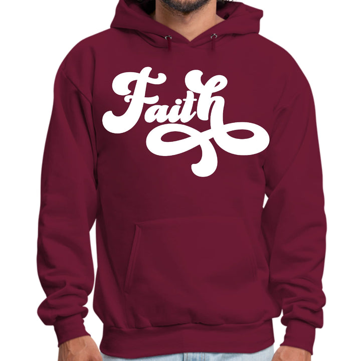 Mens Graphic Hoodie Faith Script Illustration - Unisex | Hoodies