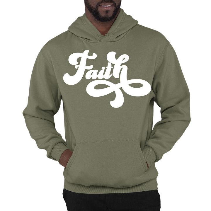 Mens Graphic Hoodie Faith Script Illustration - Unisex | Hoodies