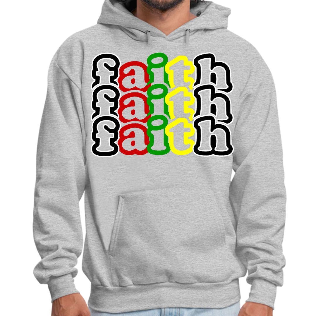 Mens Graphic Hoodie Faith Stack Multicolor Black Illustration - Unisex | Hoodies