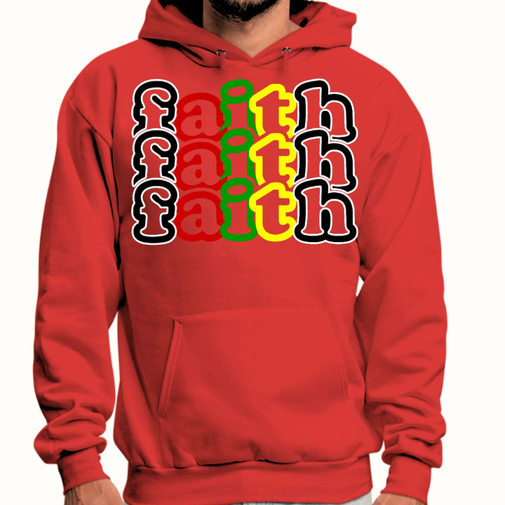 Mens Graphic Hoodie Faith Stack Multicolor Black Illustration - Unisex | Hoodies