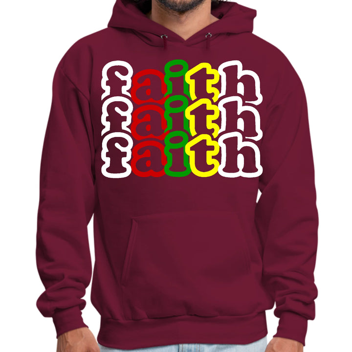 Mens Graphic Hoodie Faith Stack Multicolor Illustration - Unisex | Hoodies