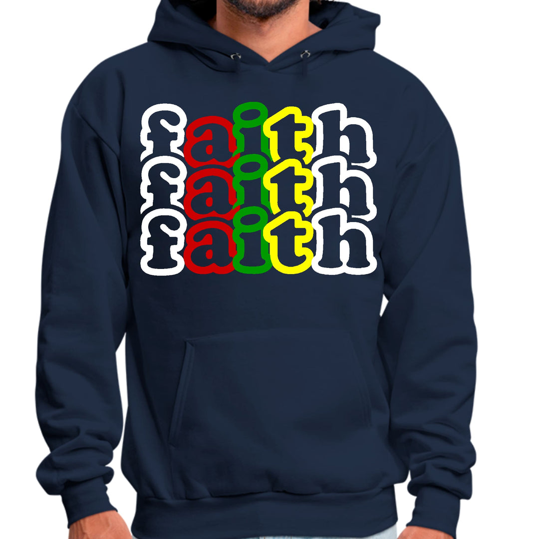 Mens Graphic Hoodie Faith Stack Multicolor Illustration - Unisex | Hoodies