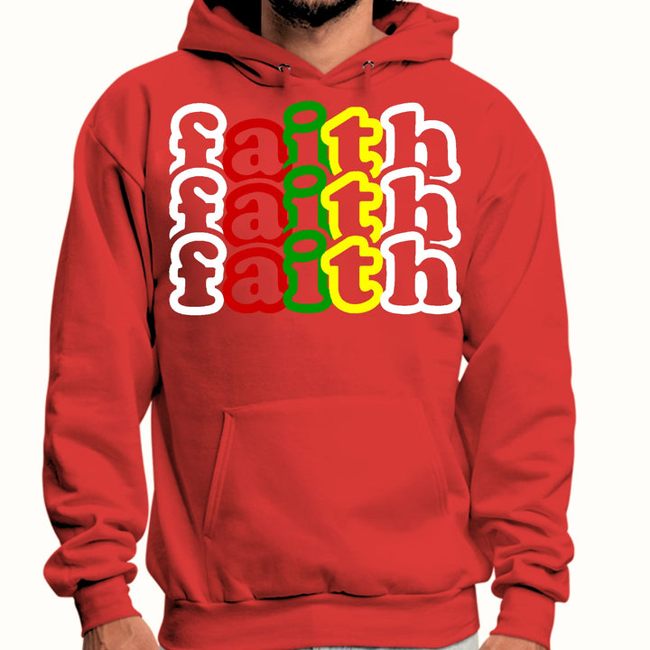 Mens Graphic Hoodie Faith Stack Multicolor Illustration - Unisex | Hoodies