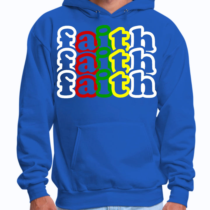 Mens Graphic Hoodie Faith Stack Multicolor Illustration - Unisex | Hoodies