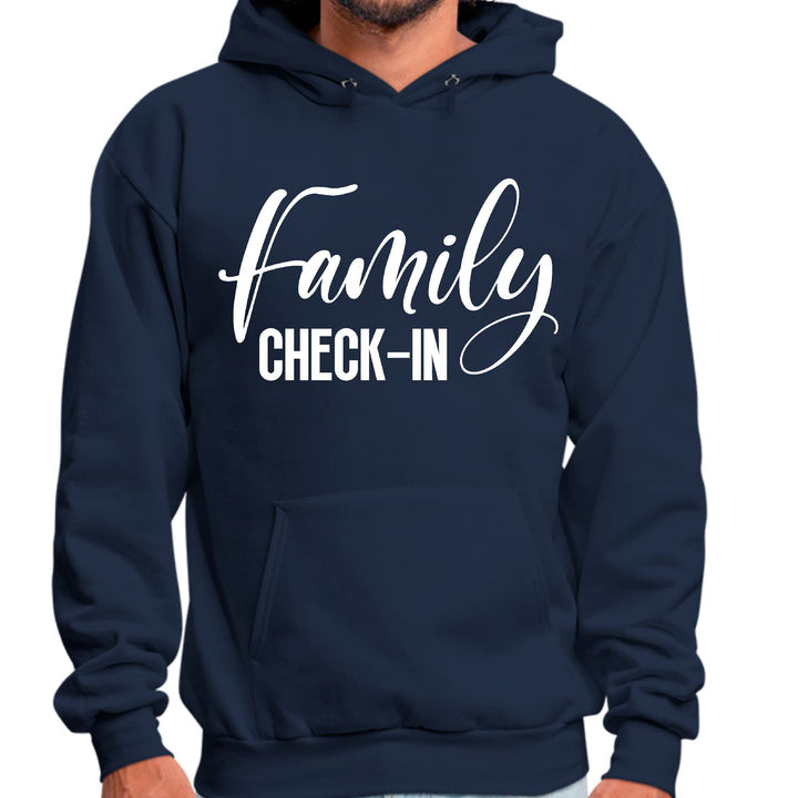 Mens Graphic Hoodie Family Check-in Illustration - Unisex | Hoodies