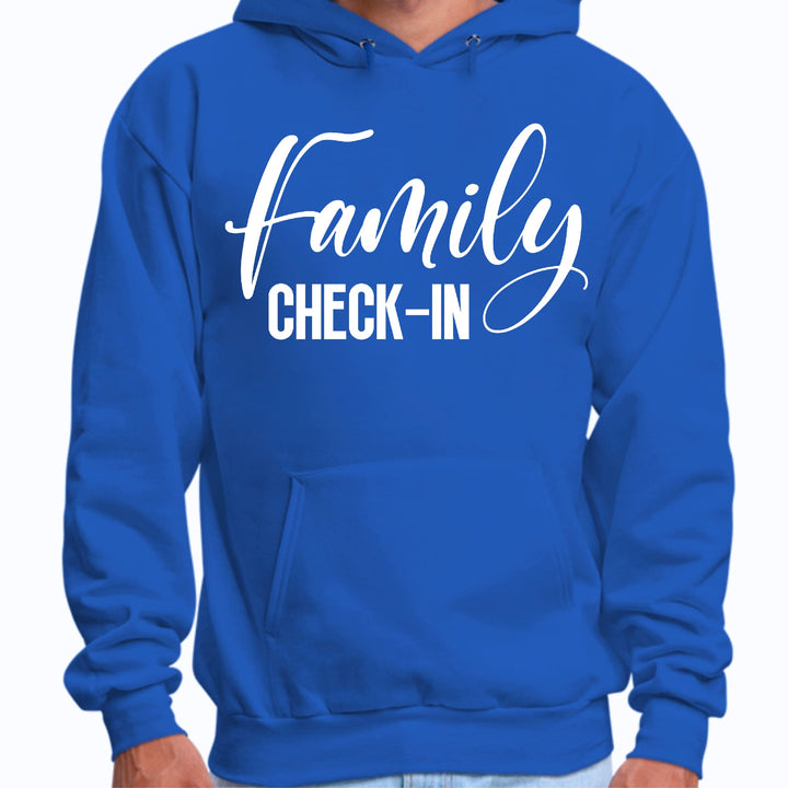 Mens Graphic Hoodie Family Check-in Illustration - Unisex | Hoodies