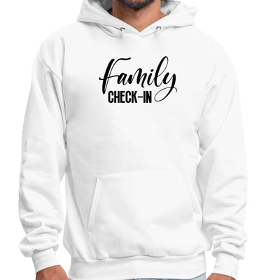 Mens Graphic Hoodie Family Check-in Illustration - Unisex | Hoodies