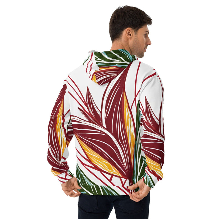 Mens Graphic Hoodie Floral Line Art Print 8330 - Mens | Hoodies | AOP