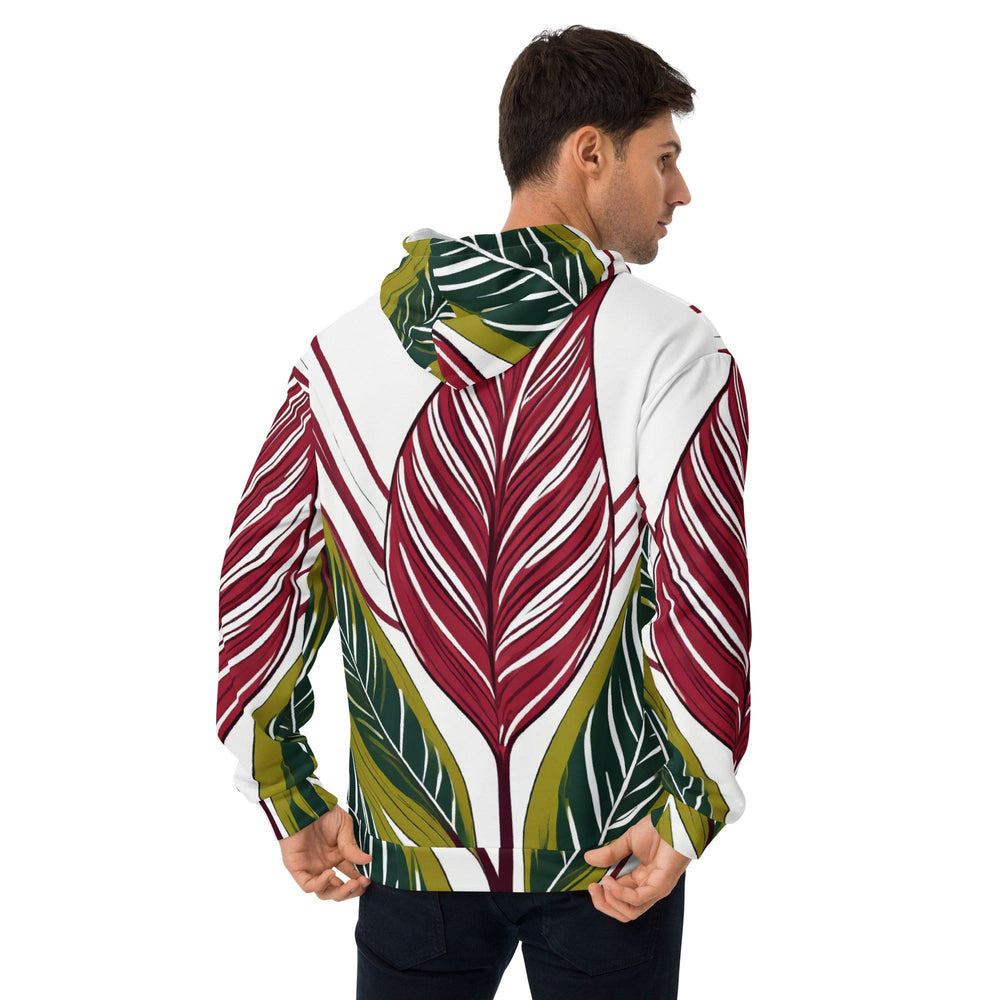 Mens Graphic Hoodie Colorful Floral Lines 2 - Mens | Hoodies | AOP