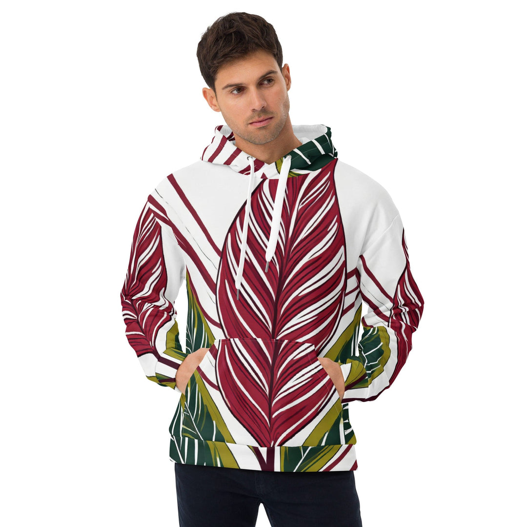 Mens Graphic Hoodie Colorful Floral Lines 2 - Mens | Hoodies | AOP