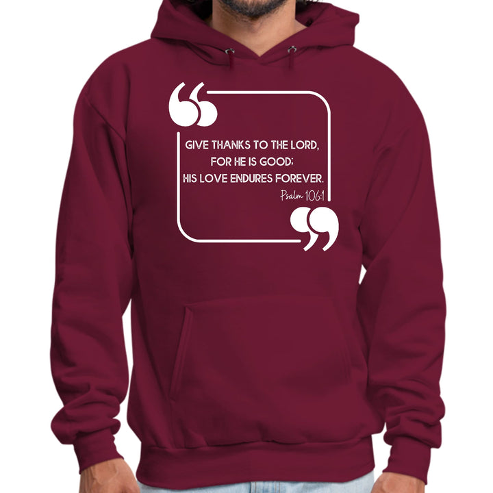 Mens Graphic Hoodie Give Thanks to the Lord - Unisex | Hoodies