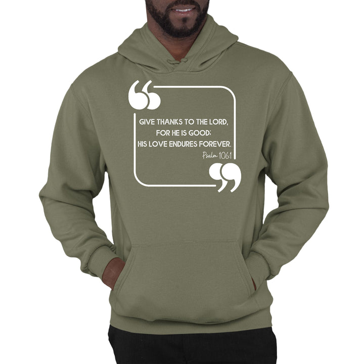 Mens Graphic Hoodie Give Thanks to the Lord - Unisex | Hoodies