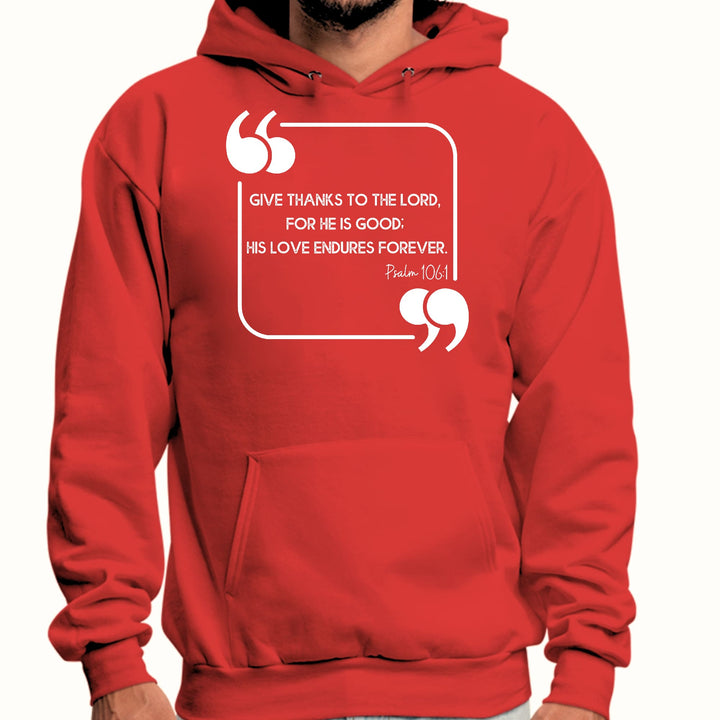 Mens Graphic Hoodie Give Thanks to the Lord - Unisex | Hoodies