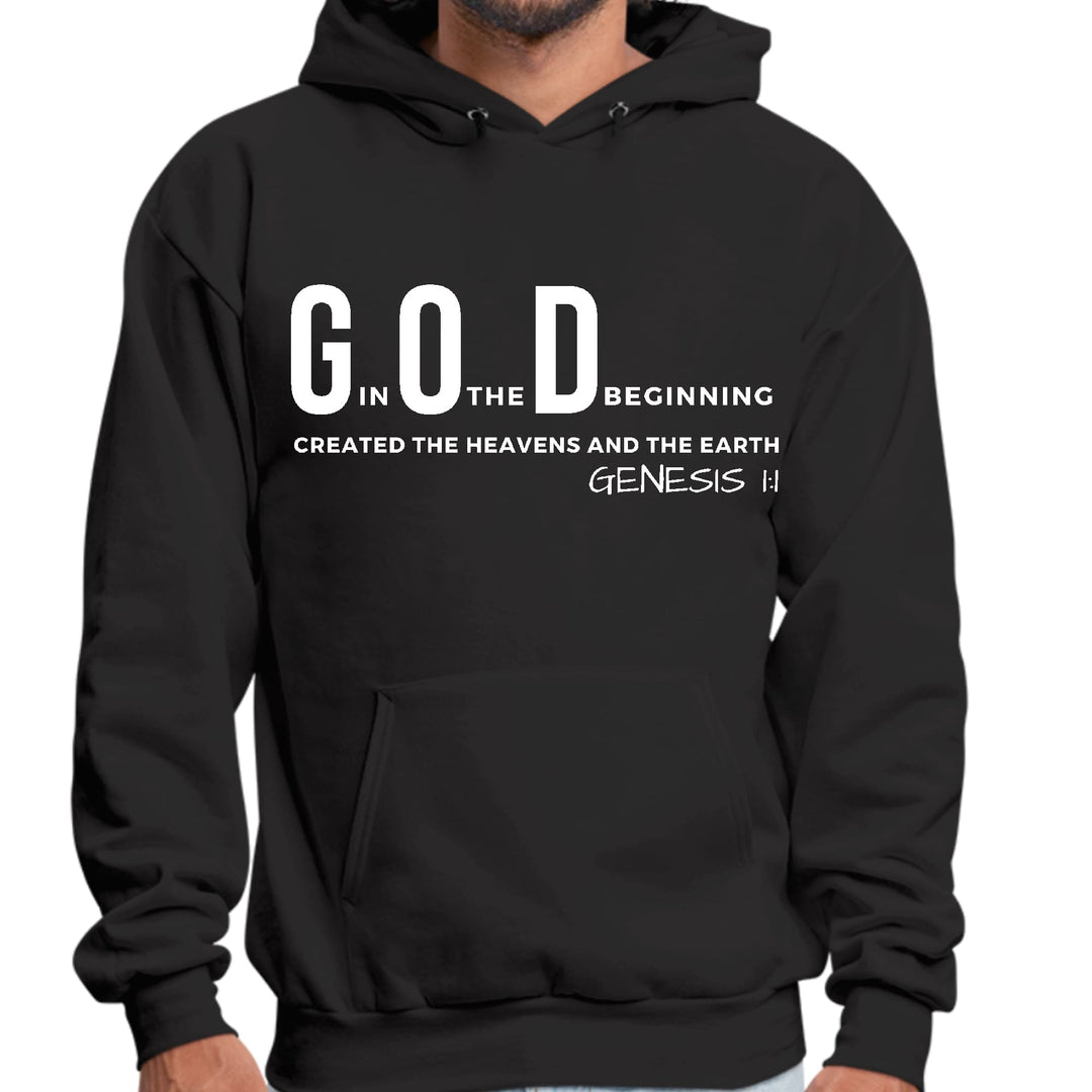 Mens Graphic Hoodie God in the Beginning Print - Unisex | Hoodies