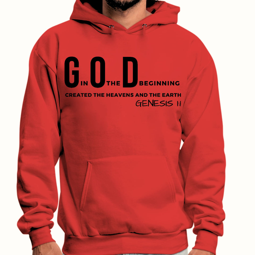 Mens Graphic Hoodie God in the Beginning Print - Unisex | Hoodies