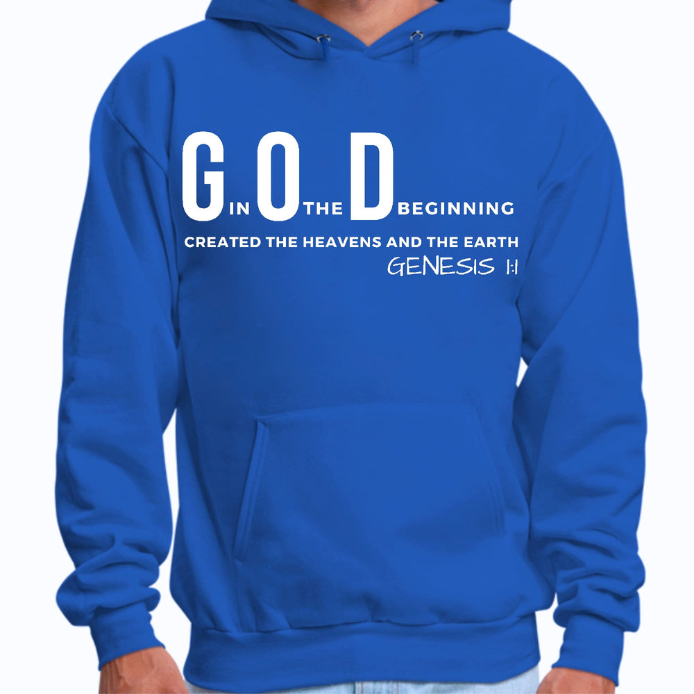 Mens Graphic Hoodie God in the Beginning Print - Unisex | Hoodies