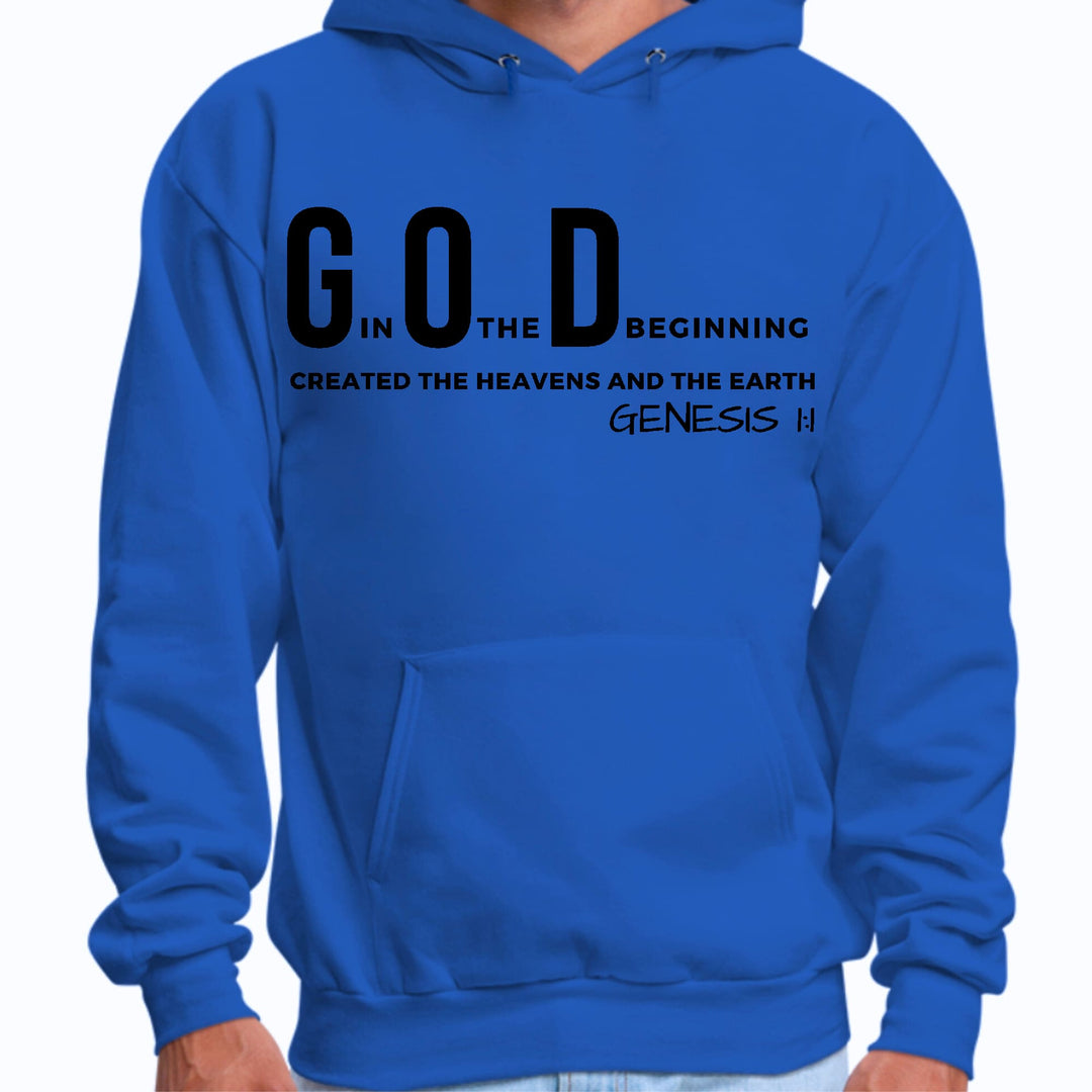 Mens Graphic Hoodie God in the Beginning Print - Unisex | Hoodies