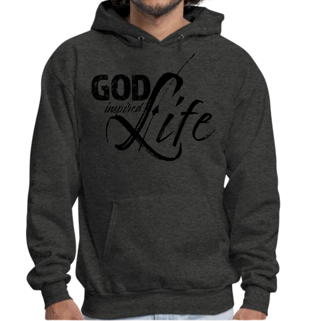 Mens Graphic Hoodie God Inspired Life Black Illustration - Unisex | Hoodies