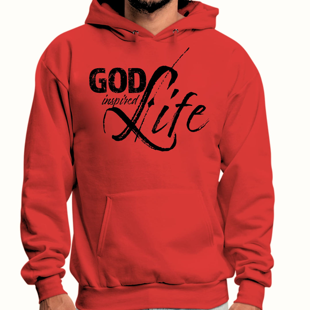 Mens Graphic Hoodie God Inspired Life Black Illustration - Unisex | Hoodies