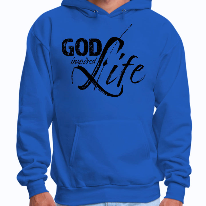 Mens Graphic Hoodie God Inspired Life Black Illustration - Unisex | Hoodies