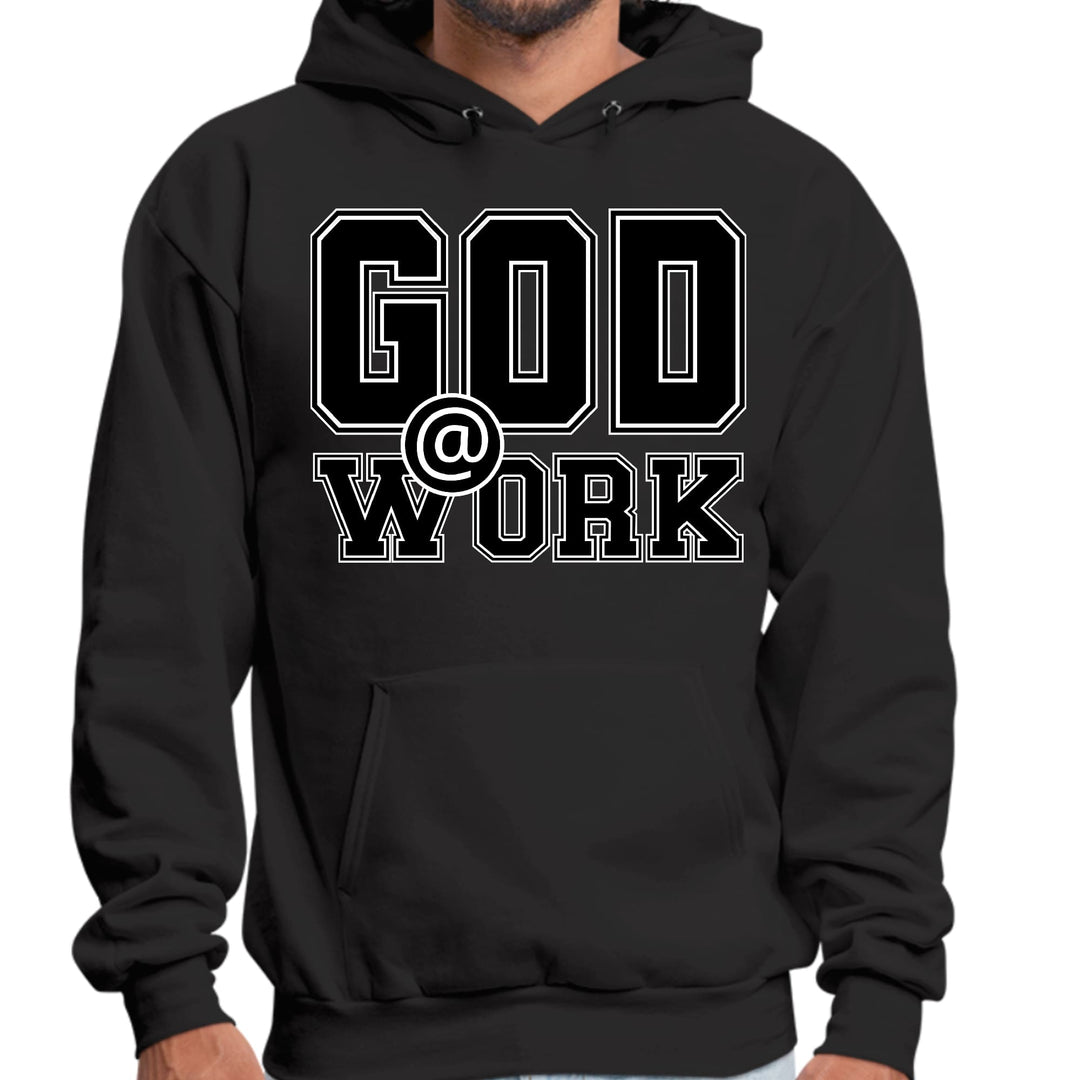 Mens Graphic Hoodie God @ Work Print - Unisex | Hoodies