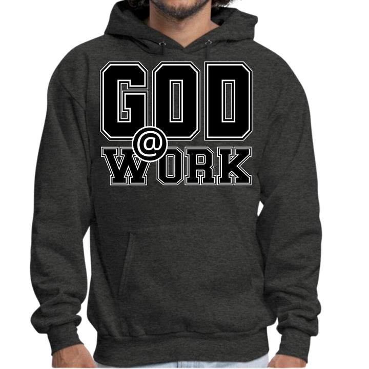 Mens Graphic Hoodie God @ Work Print - Unisex | Hoodies