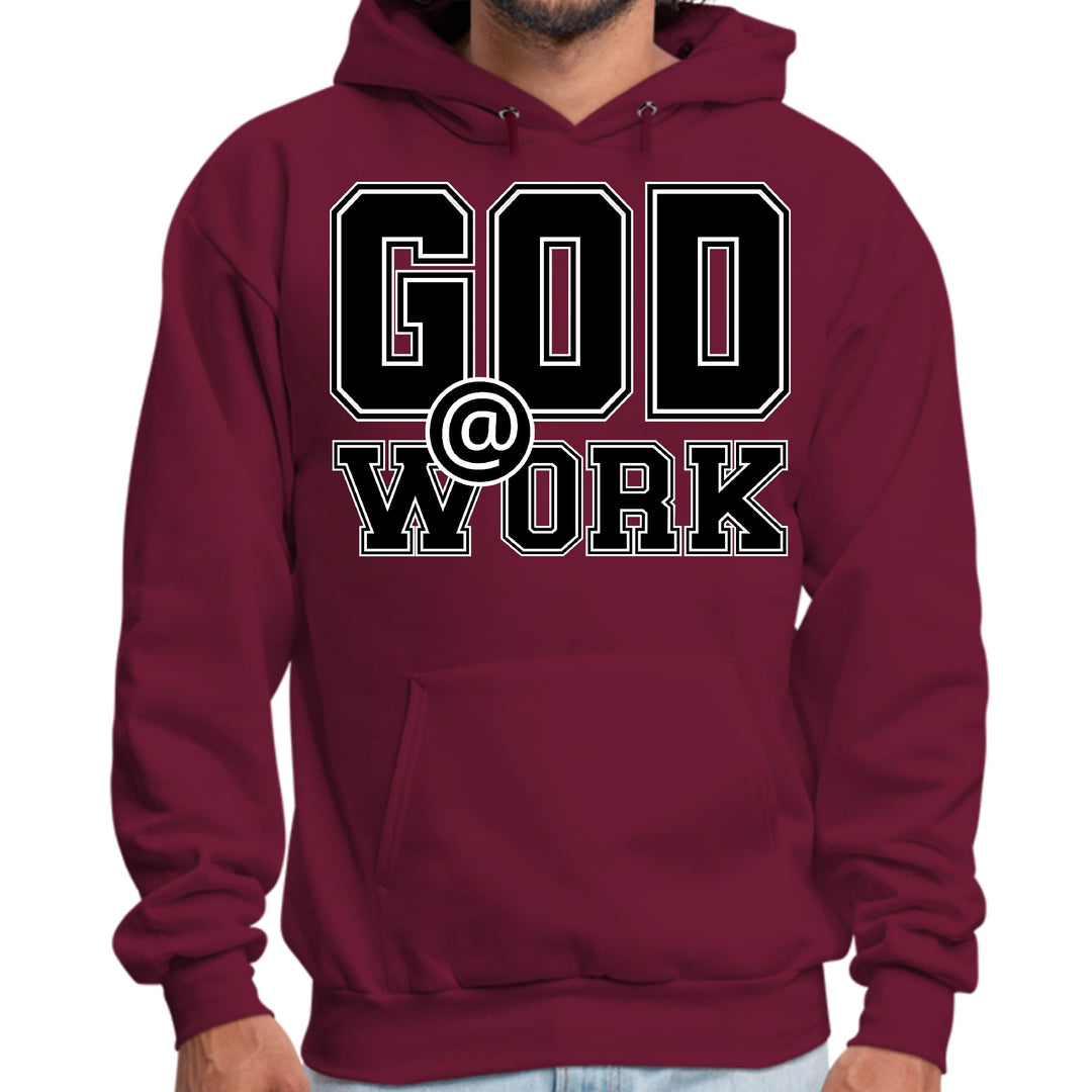 Mens Graphic Hoodie God @ Work Print - Unisex | Hoodies