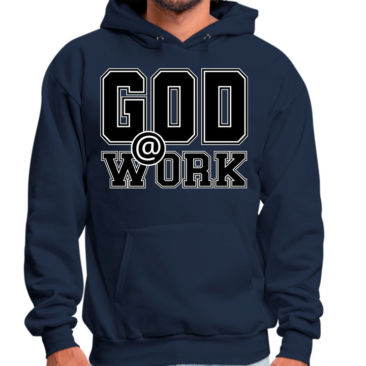 Mens Graphic Hoodie God @ Work Print - Unisex | Hoodies