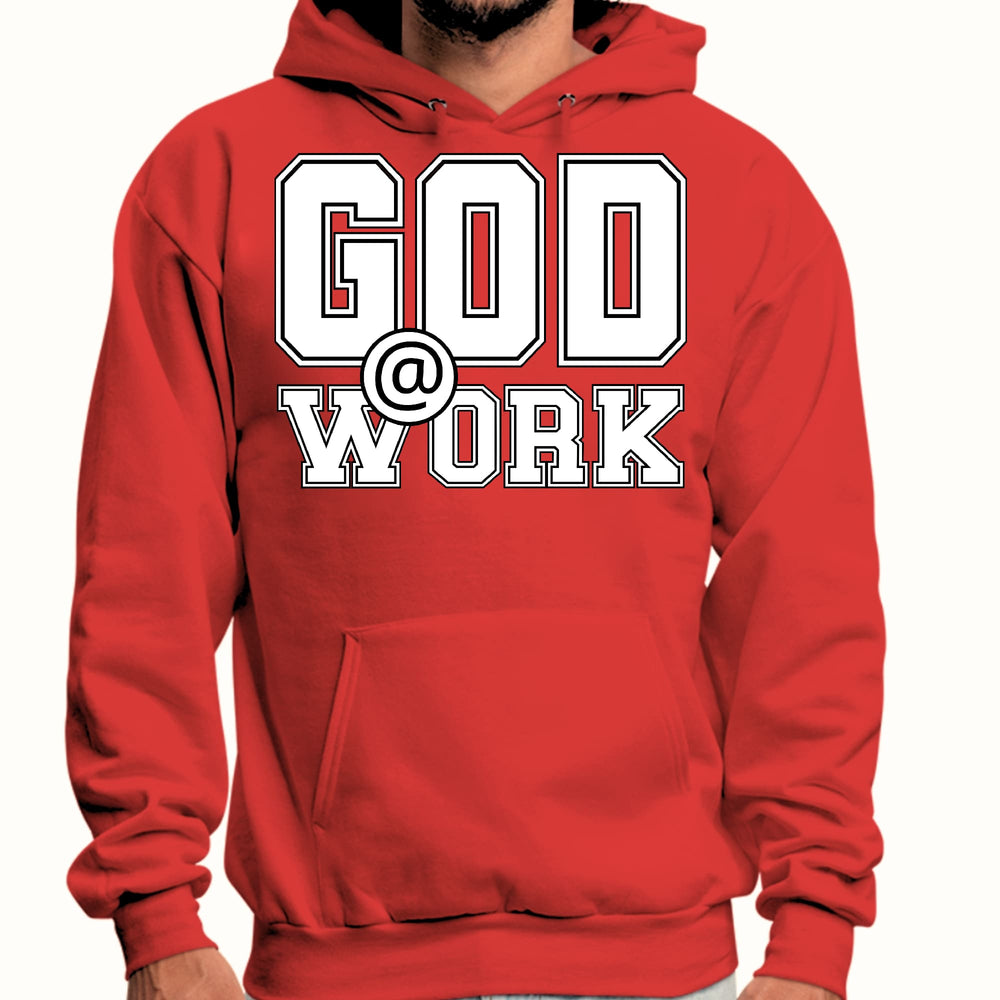 Mens Graphic Hoodie God @ Work Print - Unisex | Hoodies