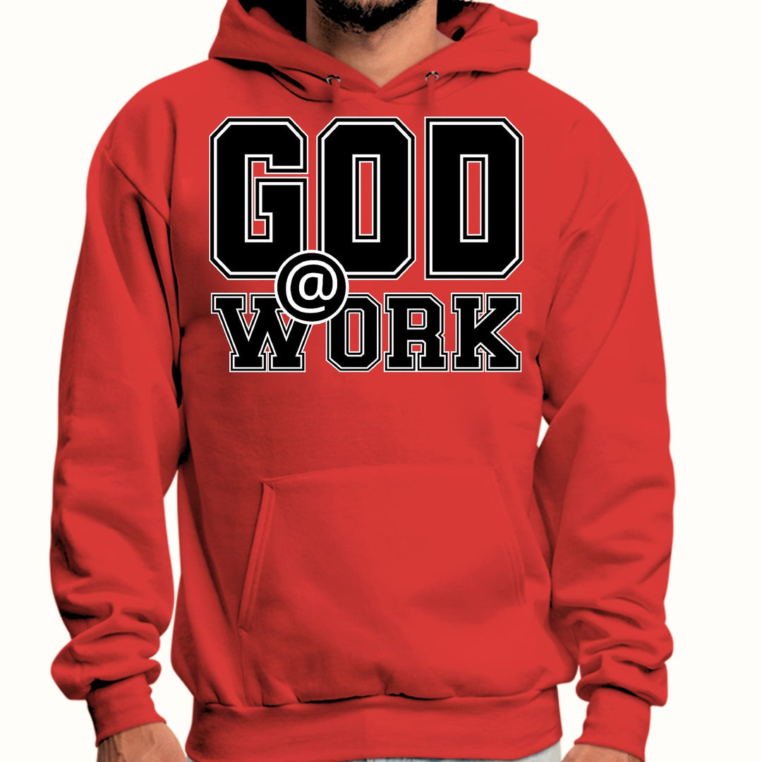 Mens Graphic Hoodie God @ Work Print - Unisex | Hoodies