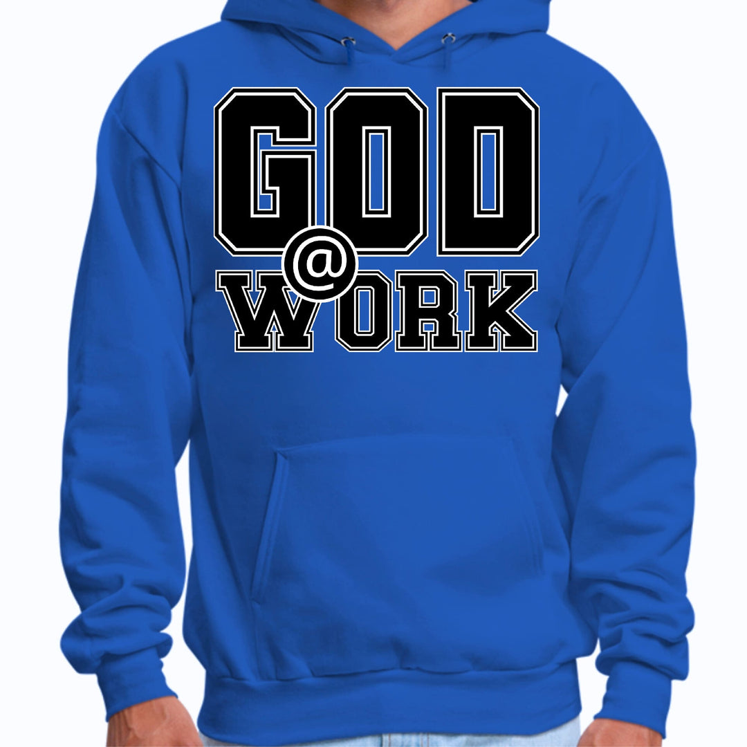 Mens Graphic Hoodie God @ Work Print - Unisex | Hoodies