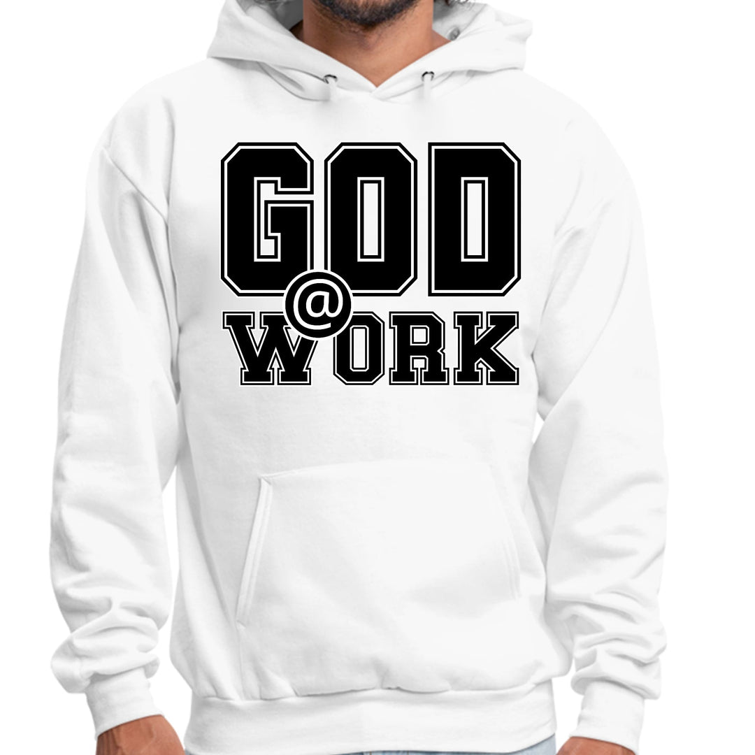 Mens Graphic Hoodie God @ Work Print - Unisex | Hoodies