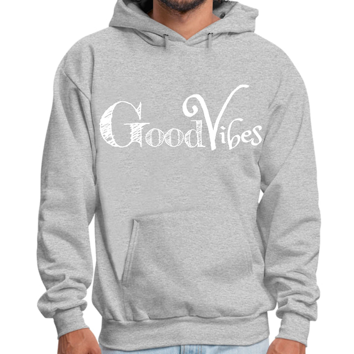 Mens Graphic Hoodie Good Vibes White Print - Unisex | Hoodies