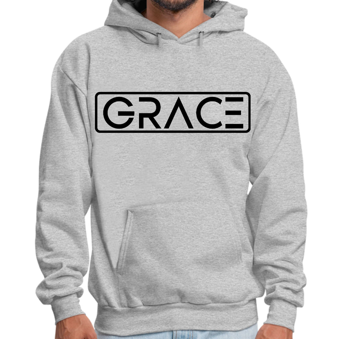 Mens Graphic Hoodie Grace Christian Black Illustration - Unisex | Hoodies