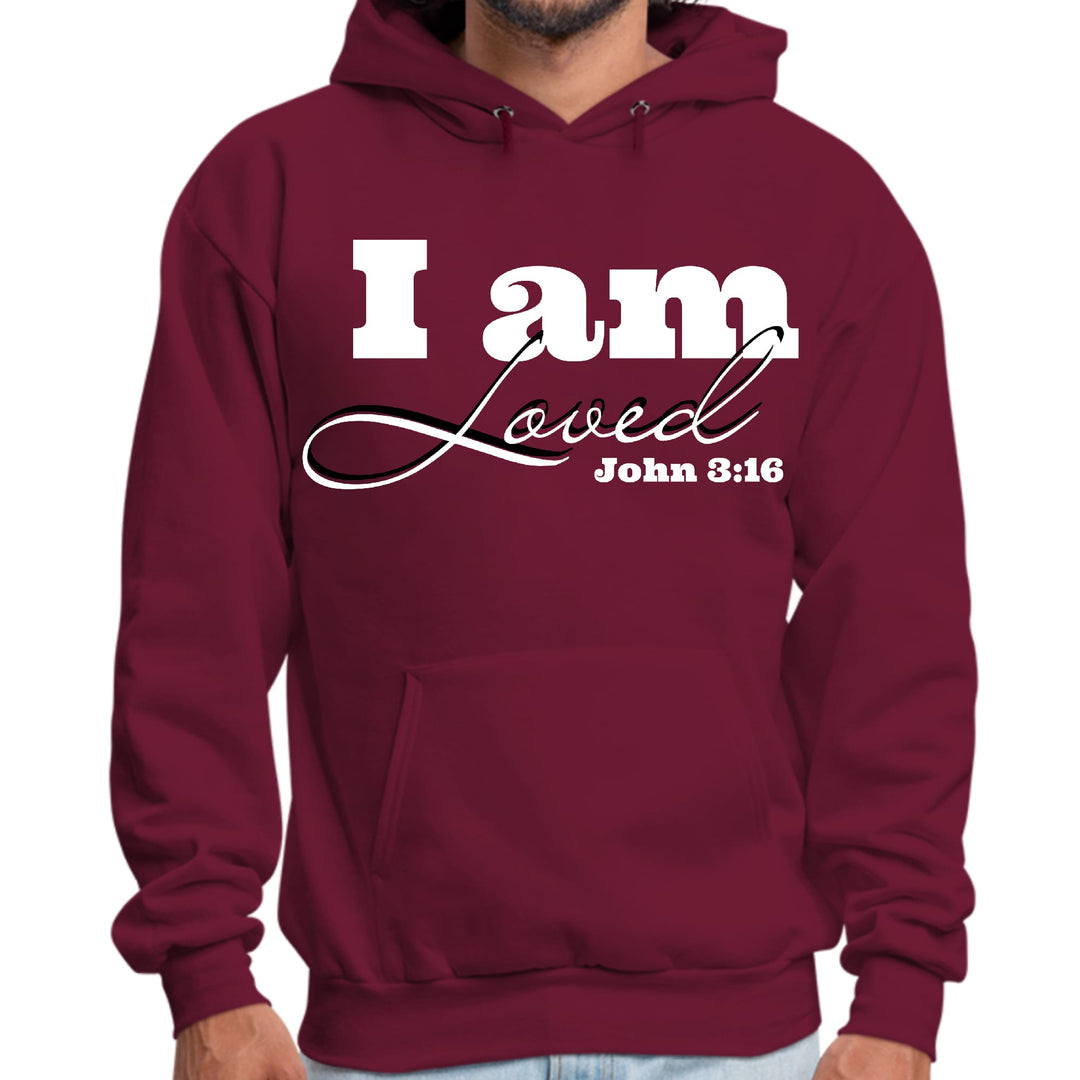 Mens Graphic Hoodie i am Loved - John 3:16 Illustration - Unisex | Hoodies