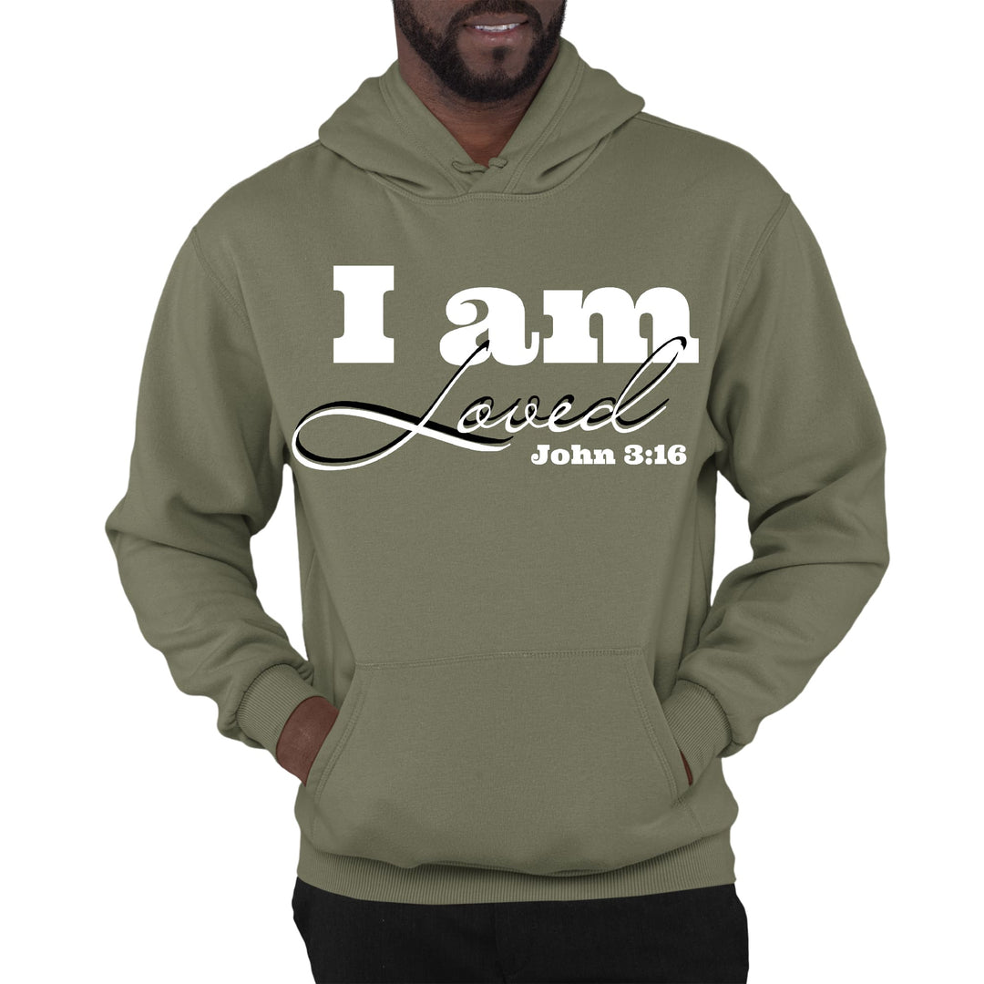 Mens Graphic Hoodie i am Loved - John 3:16 Illustration - Unisex | Hoodies