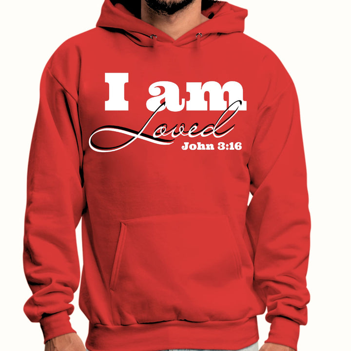 Mens Graphic Hoodie i am Loved - John 3:16 Illustration - Unisex | Hoodies