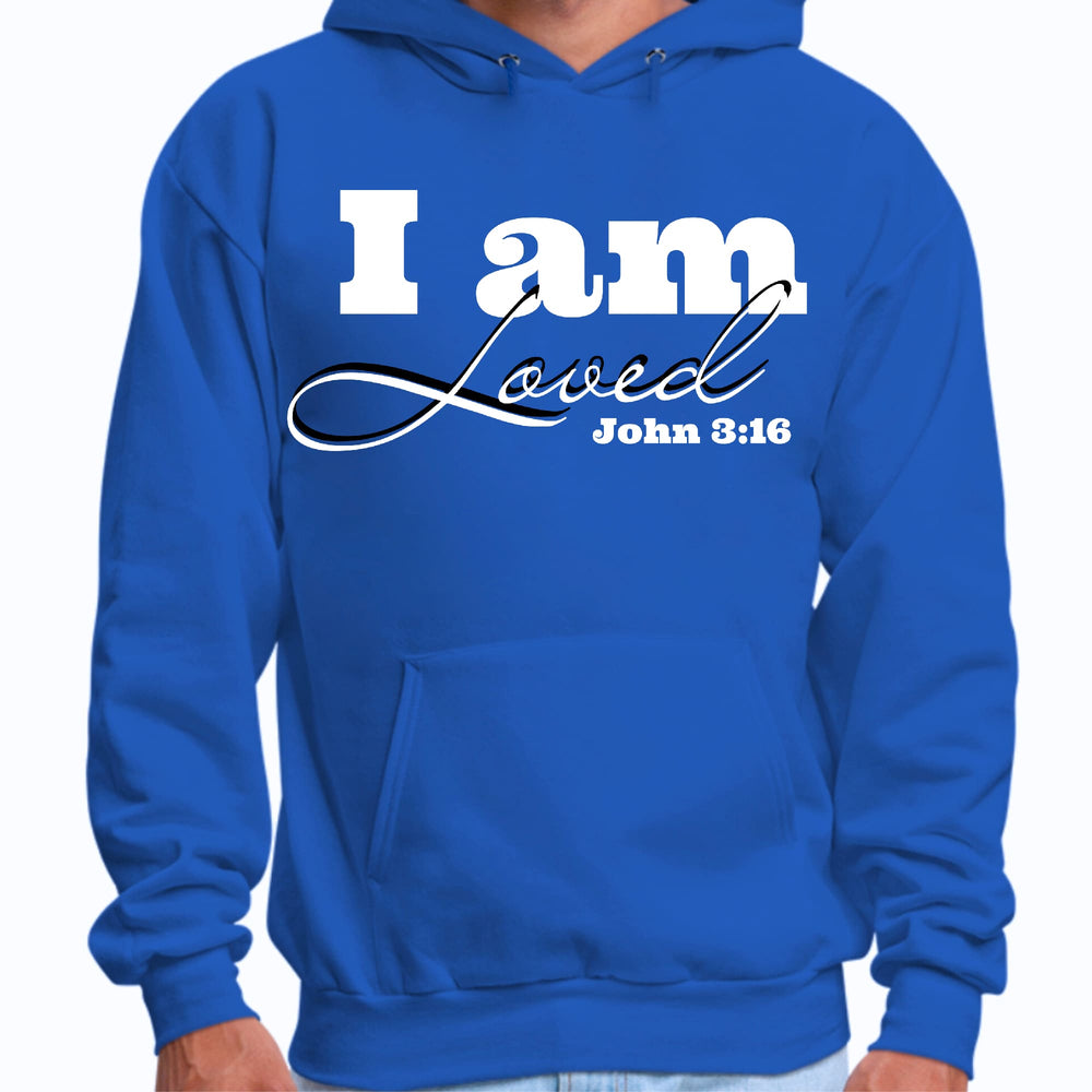 Mens Graphic Hoodie i am Loved - John 3:16 Illustration - Unisex | Hoodies