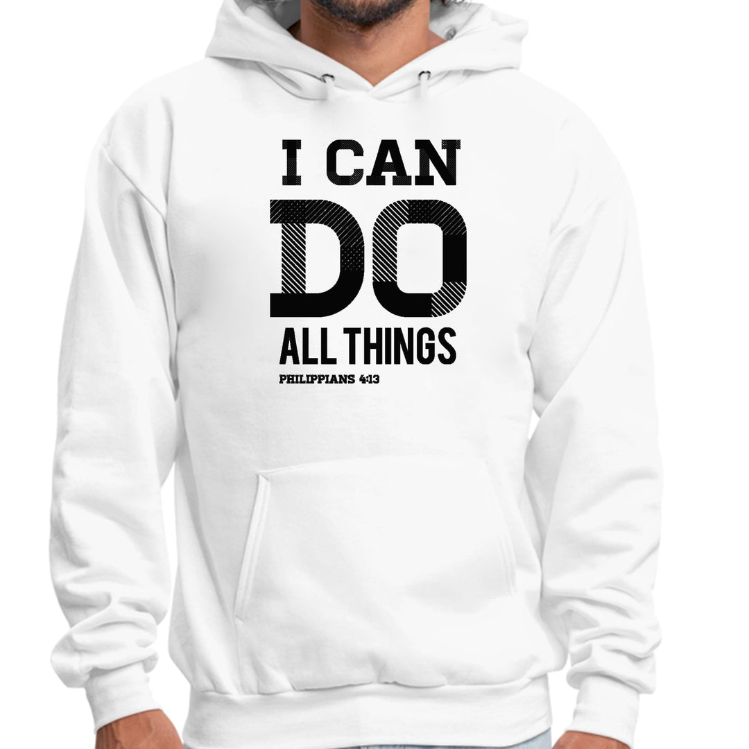 Mens Graphic Hoodie i can do All Things Philippians 4:13 Black - Unisex