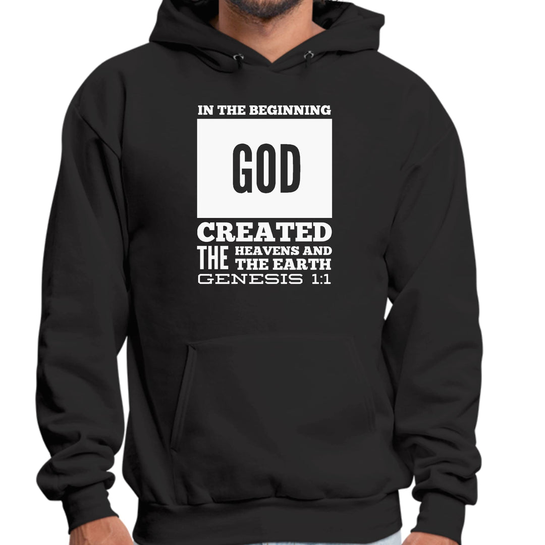 Mens Graphic Hoodie in the Beginning Print - Unisex | Hoodies