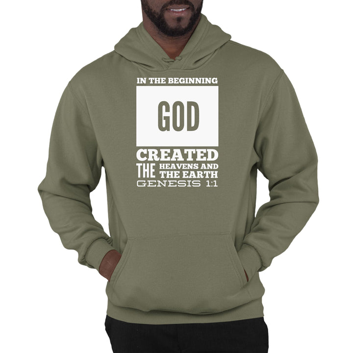 Mens Graphic Hoodie in the Beginning Print - Unisex | Hoodies